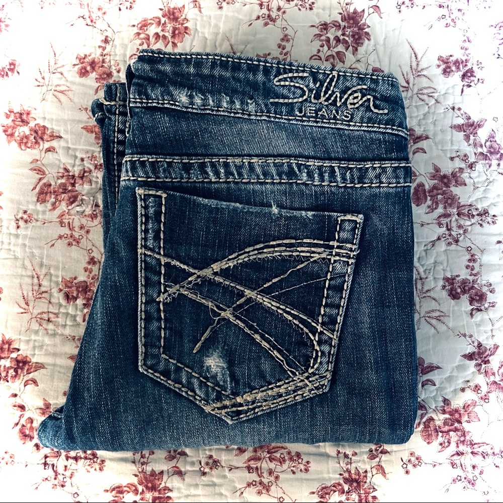 Vintage Y2K Silver jeans